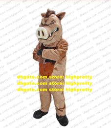 Wild Boar Brown Boar Mascot Costume Adult Cartoon Character Outfit Suit Fashion Promotion Capping Ceremony zz7607