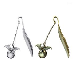 Exquisite Luminous Metal Feather Fluorescent Dragon Pendants Xmas Gift For Friends Students Teachers Readers Y3NC