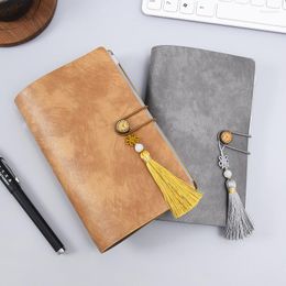 Leather A6 Spiral Journal Notebook 6 Holes Vintage Dokibook Diary DIY Planner Organiser School Office Stationery