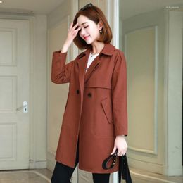 Women's Trench Coats 2022 Spring And Autumn Ladies Fashion Loose Large Size Casual Windbreaker Long Section Thin Coat