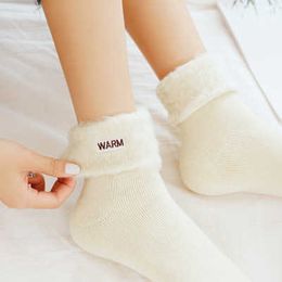 Socks Hosiery Soft Cashmere Fluffy Fuzzy Women Thicken Winter Warm Socks Cotton Snow Sock Floor Sleep Thermal Velvet Seamless Socks Female T221102