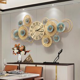 Wall Clocks Luxury Gold Modern Design Watches Home Decor Metal Nordic Living Room Decorative Reloj De Pared