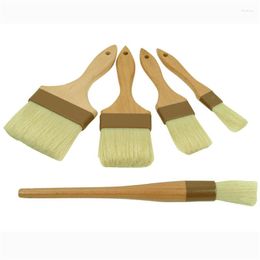 Baking Tools 20 PCS Pastry Brushes Basting Oil Brush Bristles Wood Handles BBQ Sauce For Spreading Butter Cooking Wholesale XB