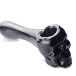 Skull Glass Pipe Bubbler tobacco Smoking Water Pipes Herb Glass Pipe Random Colours Dab Accessory