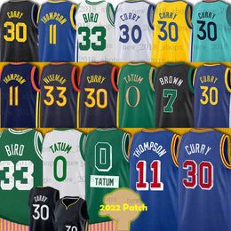 NCAA Basketball Jersey Stephen Curry Golden Jayson Tatum Klay Thompson Jaylen Brown 0 MVP Finals 11 James Wiseman 30