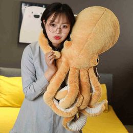 Creative Lifelike Octopus Hugs Sea Animal Stuffed Dolls Cushion Back Cushion ldren Kids Birthday Gifts Photo Prop J220729