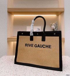 designerFashion Trend Borsa da donna Rive Gauche Tote shopping bag borse top lino Grandi borse da spiaggia Borsa da viaggio Crossbody a tracolla