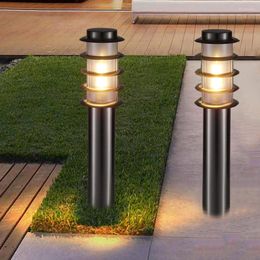 Stainless Steel Bollards Lights Outdoor Garden Backyard Landscape Lawn Lamp Villa Patio Pathway Street Post Pillar Light