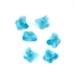 Chandelier Crystal S Aquamarine Colour Glass Butterfly Octagon Beads Pendants 200PCS/Lot 14mm With 1 Hole For Wedding/Home Tree Decoration