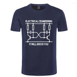 Camiseta masculina Tee Faça sua própria camisa camiseta elétrica de engenharia