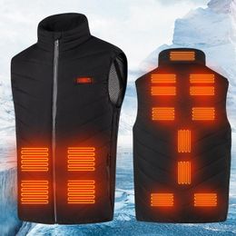 Men's Vests 13 Areas USB Heated Jacket Men Women Electric Warming Vest Heating Bodywarmer Inner Heat Veste Chauffante