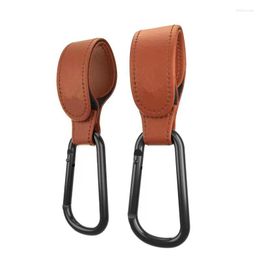 Stroller Parts Leather Baby Hooks Multi-function For Grocery Shopping Bags Pram Straps Accessories