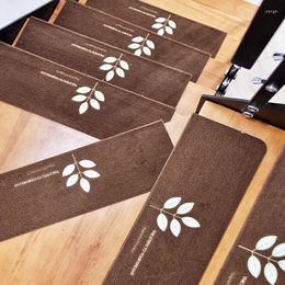 Carpets SUGAN Luminous Soft Variety Pattern Self-adhesive Non-slip Water Absorption Stair Carpet Mat Protector Rug For Living Room