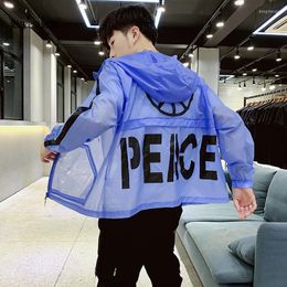 Men's Vests 2022 Jacket Men Zipper Spring And Summer Casual Solid Colour Letter Hooded Slim High-Quality Dust-Proof