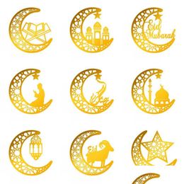 Other Festive Party Supplies Party Supplies Islamic Muslim Wall Decor Sticker 3D Ramadan Kareem Moon Star Acrylic Mirror Decals Dr Dhsgh