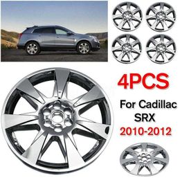 20 "Araba Dış Krom Jant Işınları Lastik Tekerlek Hub Kapak Kapakları Cadillac SRX için Uygun 2010-2012 Tekerlek Kapağı Hub Kapakları