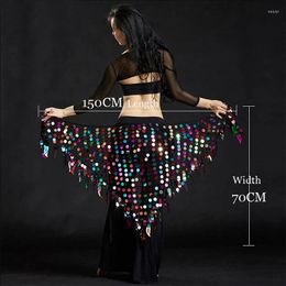 Stage Wear Women Belly Dance Clothes Sexy Big Sequins Scarf Lady Accessories Girls Show Waist Belt Hip