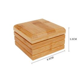 Bath Toilet Supplies Natural Bamboo Soap Dish Box Bamboo Tray Holder Storage Plate Boxes Container for Shower Bathroom