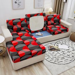 Chair Covers Geometric Stretch Sofa Seat Cover Mandala Pattern Removable Cushion For Chaise Longue Elastic Slipcover