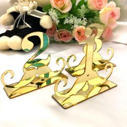 Party Decoration Table Number Signs For Wedding Decor Silver Gold Acrylic Numbers Geometric Boho Centrepiece Decaration