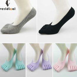 Socks Hosiery Summer Pure Cotton Invisible Five Finger Socks Women Girl Breathable Deodorant Young Solid No Show Socks With Toes EU 35-39 T221102