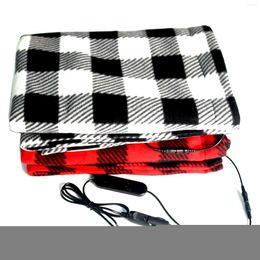 Blankets 12V Car Electric Blanket Heated Fleece Throw With Timer Constant Temperature Heating Pad Heater Mat Winter Warmer 35-55°C