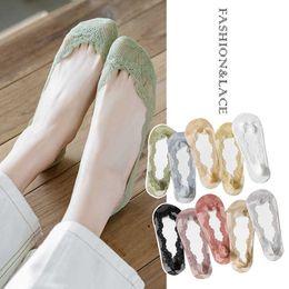 Socks Hosiery Women Sock Slippers 2022 New Spring Summer SlippersTransparent Lace Summer Thin Women Mesh Socks Women Invisible Socks T221102