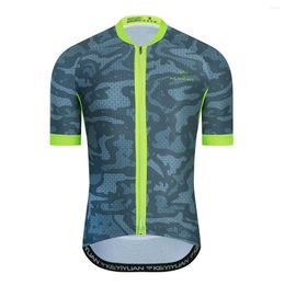 Racing Jackets KEYIYUAN Retro Cycling Jersey Men 2022 Summer Short Sleeve Mountain Bike Shirts MTB Tops Bicycle Cycle Clothing Roupa