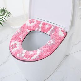 Toilet Seat Covers Universal Cover Thickened Home Winter Mat Fleece Heating WC Cushion Closestool Lid