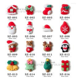 Nail Art Decorations 20PCS Holiday Christmas 3D Charm Resin Assortment Charms Accessoires Manicure Supplies