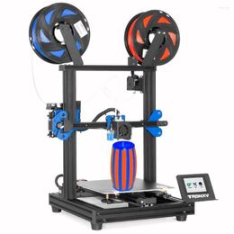 Printers Tronxy 3D Printer XY-2 PRO-2E Titan 2-IN-1-OUT I3 FDM Dual Colour Printing Size 255x255x245mm Compatible With Flexible Filament