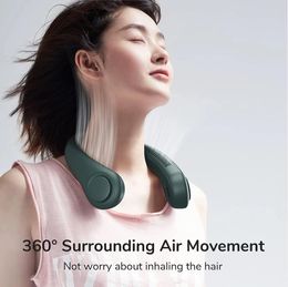 Portable Neck Fans For men and women Electric Wireless FAN USB Rechargeable Mini ventilador cooling Bladeless Mute Neckband Fan Sports