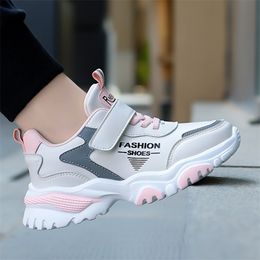 Sneakers Fashion Big Girls Casual Winter Spring Leather Shoes Baby Boys Toddler Sport Pink for School Size 28-37 221107