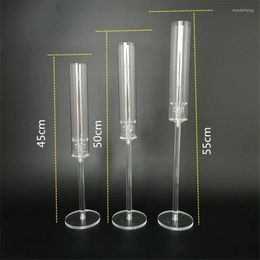 Candle Holders 5set 15 Pieces Of Acrylic Candlestick Centre Decoration Road Lead Wedding Props Christmas Decora
