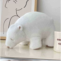 35cm lifelike plush polar bear stuffed animal white bear soft doll polar bear pillow kids toys birthday gift J220729