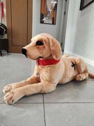 Realistic Labrador Plush Toy Golden Retriever Dog Simulation Animal Dogs Kids Play Doll for Children Christmas Gift 75x38cm DY10124