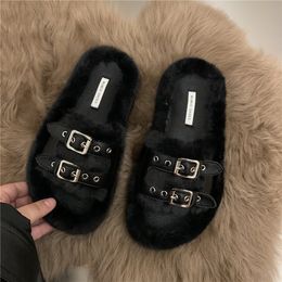 2022 Women's plush slippers fashion home shoes interior warm cotton slippers