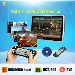 10.1 inch 1024x600 Car Headrest with Monitor DVD Video Player Portable Car TV Monitor USB/SD/HDMI/IR/FM TFT LCD Touch Button Games