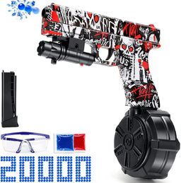 34 cm broń zabawka wodna Ball Blaster JM X2 Splatter Blaster Automatyczne elektryczne 20000 kule koraliki Platerball Prezent dla dzieci chłopców dziewczynki CS pubg m416