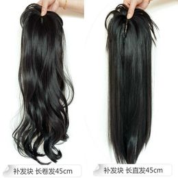 Hair Lace Wigs Wig Female Long Curly Big Wave White Additional Hair Half Head Patch