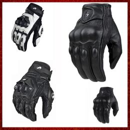 ST23 Mens Women 4 Season Driving Supertech Black/White Motorcycle Leather Gloves Racing Glove Motorbike Cowhide racing bike knight