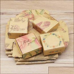 Packing Boxes Handmade Kraft Paper Candy Box Marble Design Pattern Mini Gift Container Chocolate Favour Small Mailing Boxes Drop Deli Dhyaz
