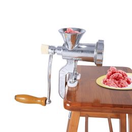 Aluminium Alloy Hand Operate Manual Meat Grinder Sausage Beef Mincer Tabletop Clamp Kitchen Home Tool