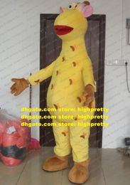 Giraffe Giraffa Mascot Costume Adult Cartoon Character Outfit Suit Welcoming Banque Campaign Propaganda zz7966