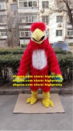 Long Fur Mascot Costume Red Parrot Parakeet Macaw Bird Adult Cartoon Character Business Promotion Sports Carnival zz7657