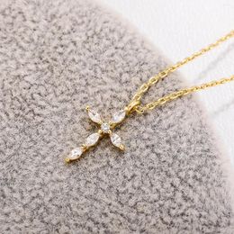 Pendant Necklaces GUGY 2022 Fashion European And American Style Cross High Quality CZ Charm Necklace For Women Items