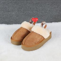 Australia classic brand new Mini Platform Snow Boots 2022 Designer Woman Thick Bottom Ankle Warm Fur Boot Australian Fluffy Fuzz Mule Tazz Slippers