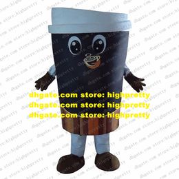 Coffee Cup Mascot Costume Adult Cartoon Character Outfit Suit Festival Celebration Commercial Street zz7781