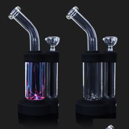 Smoking Pipes Plasma 360 Rotating Sandglas Ah Shisha Complete Set For Smoking Dualuse Suit Chicha Bowl Water Pipe Glass Bong Narguil Dhkxr