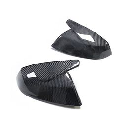 Carbon Fibre Rear View Wing Mirror Cover for Audi Q5 Q7 2016-IN Horned Style Side Shell Caps Car Accessories